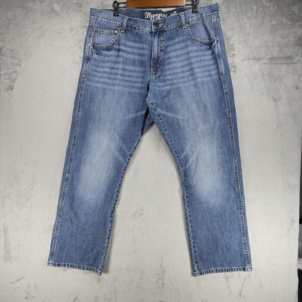 Wrangler Retro Slim Straight Men's Size 40X31 Whisker Western Rodeo EUC